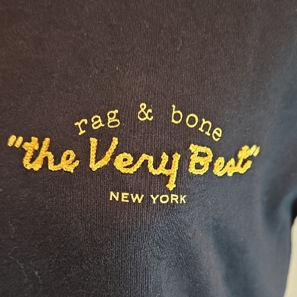 Rag & Bone Black Tee with Yellow Accents - Picture 3 of 5